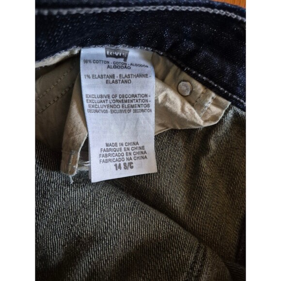 Levi's VTG Womens Bootcut Jeans Dark Wash Studded Pocket Sz 14S - Picture 8 of 8